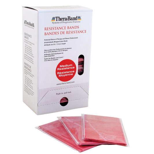 THERA-BAND DISPENSER PACK RED MEDIUM----------------------------30 PER BOX